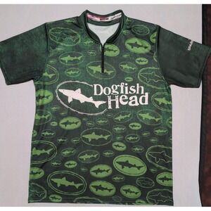 Dogfish Head Brewing Bowling Shirt XL Quarter Zip Coolwick Performance Jersey